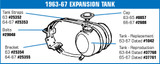 64-72 Chevrolet Corvette Base Engine Coolant Reservoir Clamp