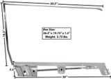 67-68 Ford Mustang (Convertible) Rahmen Türscheibe Rechts