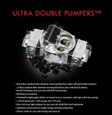 64-73 Ford Mustang Vergaser - Holley Ultra Double Pumper - 750 cfm - Aluminium - Manueller Choke - Poliert/Schwarz