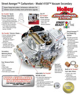 Chevrolet, Ford (427, 454) Vergaser - Holley Street Avenger - 870 cfm - Elektrischer Choke - Poliert