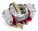 64-73 Ford Mustang Vergaser - Holley Ultra Double Pumper - 650 cfm - Aluminium - Elektrischer Choke - Poliert/Rot