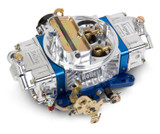 64-73 Ford Mustang Vergaser - Holley Ultra Double Pumper - 650 cfm - Aluminium - Elektrischer Choke - Poliert/Blau
