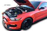 15-20 Ford Mustang Haubenlift - Quick LIFT PLUS - Schwarz Pulverbeschichtet - GT350 & GT350R