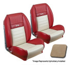 65-66 Ford Mustang (Fastback) Sitzbezüge - Deluxe Pony Sport II - Parchment - Vorne und hinten