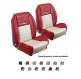 64-66 Ford Mustang Sitzbezüge - Deluxe Pony Sport II - Türkis/Weiß - Vorne