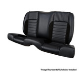 64-65 Ford Mustang (Convertible) Sitzbezüge - Standard Sport-R - Anthrazit Schwarz - Vinyl/Alcantara - Weiße Naht - Vorne und hinten