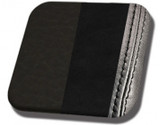 64-65 Ford Mustang Sitzbezüge - Standard Sport-R - Anthrazit Schwarz - Vinyl/Alcantara - Schwarze Naht - Vorne