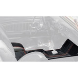 67-68 Ford Mustang (Fastback/Hardtop) Mittelkonsole - Sport-R - Lang - Schwarz - Blaue Naht - ohne Klima