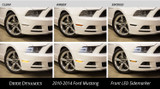 10-14 Ford Mustang Set Seitenmarkierungsleuchten - Vorne & Hinten, LED Klar Vorne und hinten