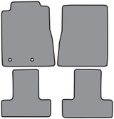 10-14 Ford Mustang Fußmatten Set - Schwarz Tri-Bar Pony - Vorne und hinten