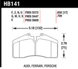 05-14 Ford Mustang Bremsbelagsatz Scheibenbremse - HAWK - Ceramic - Stop Tech ST40 - Vorne