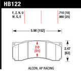 05-14 Ford Mustang Bremsbelagsatz Scheibenbremse - HAWK - Ceramic - Stop Tech ST60 - Vorne Vorne