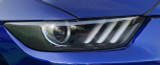15-17 Ford Mustang Abdeckung für Hauptscheinwerfer - Reflektoren Tönungsfolie, Magnetic Grau ohne Logo Vorne