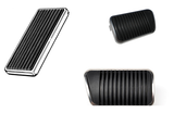 65-68 Ford Mustang Pedalauflagen für Brems-, Kupplungs- und Gaspedal - Schaltgetriebe, Trommelbremse