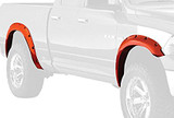 Dodge, Ram (Bed Length: 67.4, 76.3, 96.3Inch) Kotflügelverbreiterung - Rot Klarlack, Pocket Style Vorne und hinten