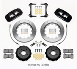 15-23 Ford Mustang (Disc/Disc) Wilwood Bremsanlage vorne AERO6 14 Zoll schwarz geschlitzt