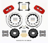 15-23 Ford Mustang (Disc/Disc) Wilwood Bremsanlage vorne AERO6 14 Zoll rot gelocht/geschlitzt