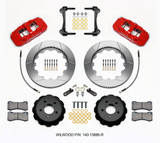 15-23 Ford Mustang (Disc/Disc) Wilwood Bremsanlage vorne AERO6 14 Zoll rot geschlitzt