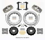 15-23 Ford Mustang (Disc/Disc) Wilwood Bremsanlage vorne AERO6 15 Zoll nickel geschlitzt