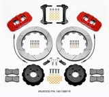 15-23 Ford Mustang (Disc/Disc) Wilwood Bremsanlage vorne AERO6 15 Zoll rot geschlitzt