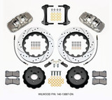 15-23 Ford Mustang (Disc/Disc) Wilwood Bremsanlage vorne AERO6 15 Zoll nickel gelocht/geschlitzt