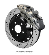 15-23 Ford Mustang (Disc/Disc) Wilwood Bremsanlage vorne AERO6 15 Zoll nickel gelocht/geschlitzt