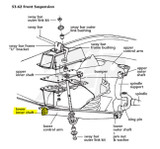 53-62 Chevrolet Corvette Base Set Querlenkeraufnahme Unten innen