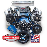 64-73 Ford Mustang (289, 302 - Power) Umrüstset auf Flachriemen - Sport Track, mit Klima und Servo