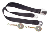 64-73 Ford Mustang Sicherheitsgurt - Zweipunktgurt - Schwarz - Extra Lang - 74 "
