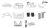 64-66 Ford Mustang (Hardtop) Dichtungsset Karosserie