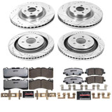 15-23 Ford Mustang GT (5.0) Überholsatz Verschleißteile Bremse - Powerstop Z26 - Track - VA 380mm / HA 330mm - 6-Kolben Bremsanlage Vorne und hinten