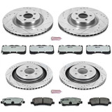 15-23 Ford Mustang GT (5.0) Überholsatz Verschleißteile Bremse - Powerstop Z26 - Track - VA 380mm / HA 330mm - 6-Kolben Bremsanlage Vorne und hinten