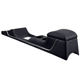 64-66 Ford Mustang (Fastback/Hardtop) Mittelkonsole - Konsole Sport R - Lang - Schwarz/Schwarz - Blaue Naht - mit Klima