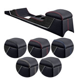 64-66 Ford Mustang (Fastback/Hardtop) Mittelkonsole - Konsole Sport R - Lang - Schwarz/Schwarz - Rote Naht - mit Klima