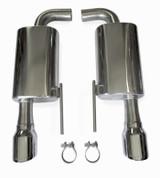 15-23 Ford Mustang EcoBoost (2.3) Schalldämpfer-Set - 101mm Chrom Blenden mit TÜV