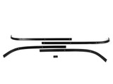 65-66 Ford Mustang (Fastback) Innere Seitenwandverkleidung - Zierleisten Set, Stahl