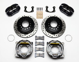 64-73 Ford Mustang Wilwood Scheibenbremse HA - Small Bearing 11 Zoll/schwarz/gelocht Hinten