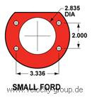 64-73 Ford Mustang Wilwood Scheibenbremse HA - Small Bearing 11 Zoll/schwarz/gelocht Hinten