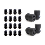 15-26 Ford Mustang Radmuttern/Schlösser 19mm schmaler Schlüssel - schwarz