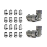 15-23 Ford Mustang Radmuttern/Schlösser 19mm schmaler Schlüssel - chrom