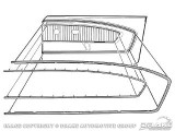 65-66 Ford Mustang Zierelemente Türverkleidung Links und Rechts