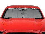15-23 Ford Mustang Sonnenschutz Windschutzscheibe - Tri-Bar Pony Logo