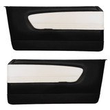 64-66 Ford Mustang Set Türverkleidung - Sport - Schwarz / Weiß Links und Rechts