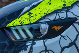 15-17 Ford Mustang Abdeckung für Hauptscheinwerfer - Reflektoren, schwarz glanz, Pony Vorne