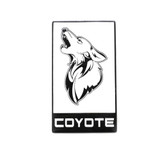 15-23 Ford Mustang Emblem - Kühlergrill & Heckklappe - Coyote - Weiß mit Schwarz