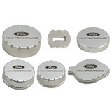 15-25 Ford Mustang (2.3, 5.0, 5.2) Engine Dress Up Kit - Verschlusskappen Set Aluminium - Silber