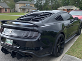 15-26 Ford Mustang Abdeckung Heckscheibe - Mach1 Style - Lambo Design - schwarz matt