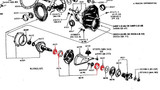 65-73 Ford Mustang Lager Kegelrad Differential
