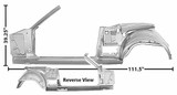 65-66 Ford Mustang (Convertible) Seitliche Rahmeneinheit Links