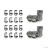 05-14 Ford Mustang Radschloss Set - 19mm schmaler Schlüssel - Chrom